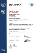 SCC Zertifikat Steuler Holding