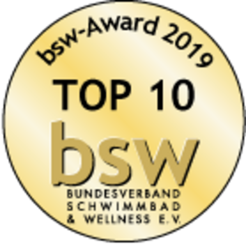 Seal of the bsw award 2019 Bundesverband Schwimmbad & Wellness e.V.