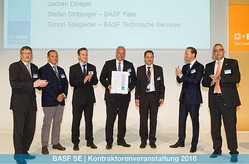 Award ceremony for STEULER-KCH at the BASF contractor event 2016