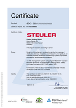 SCC Certificate for Steuler Holding
