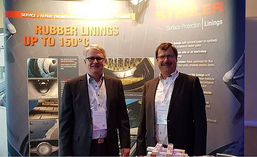 Booth and team from Steuler Linings at Sewage and Sludge 2019 in Antwerp