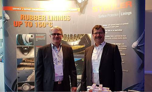 Messestand und Team von Steuler Linings bei der Sewage and Sludge 2019 in Antwerpen