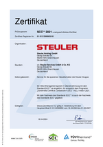 ISO9001 Zertifikat für Steuler Services