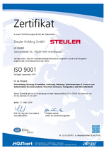 ISO 9001 Zertifikat Steuler Holding