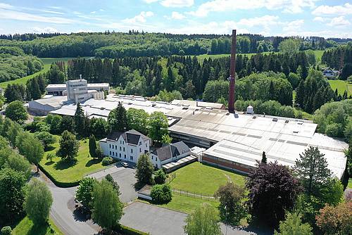 Aerial photo of the Steuler-WTI premises in Breitscheid