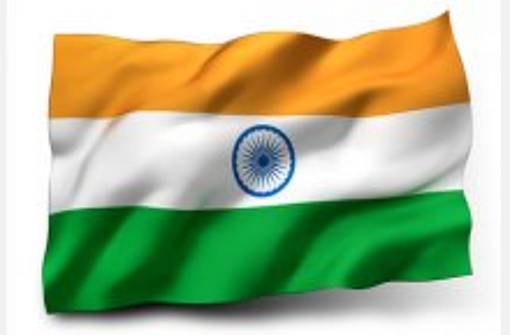 waving national flag of india