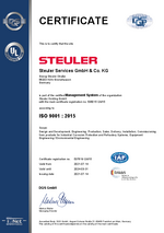 ISO9001 Certificate for Steuler Services 2021-2024
