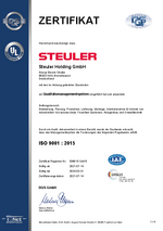 ISO 9001 Zertifikat Steuler Holding